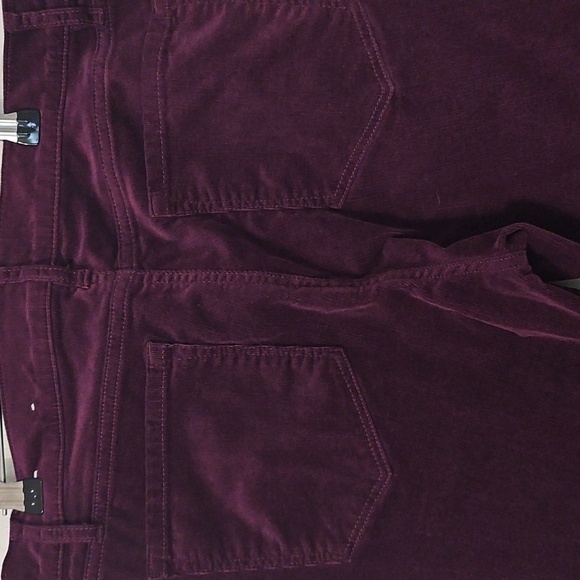 LOFT Burgundy 5 Pocket Corduroy Straight Leg - Picture 4 of 5